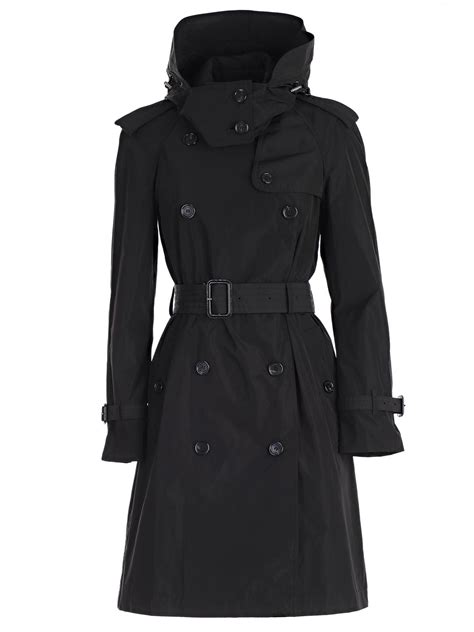 burberry brit black raincoat|classic burberry raincoat for women.